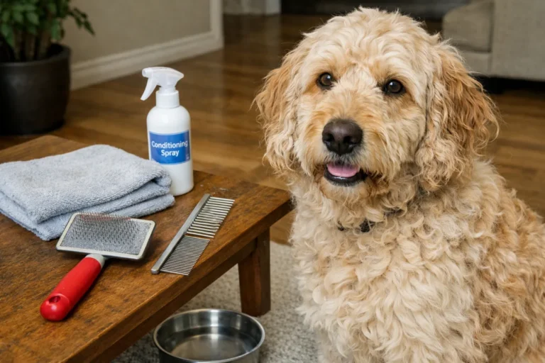 Голдендудль з хвилястою шерстю