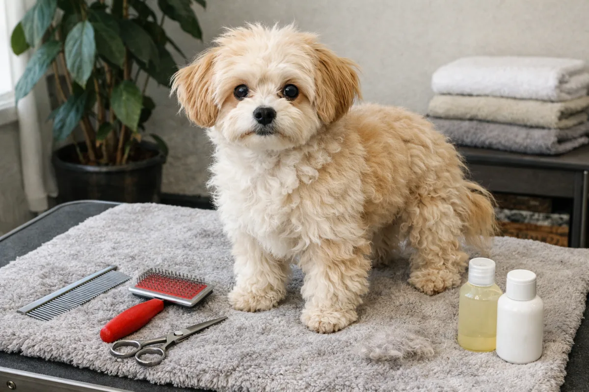 Мальтіпу з чистою розчесаною шерстю